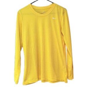 Nike Dri-Fit Ladies Legend Gold/Mustard Yellow Long Sleeve Shirt - EUC